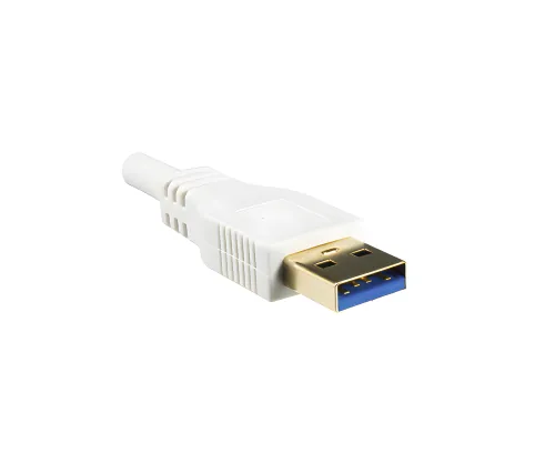 DINIC USB 3.0 Verlängerung A Stecker/Buchse, 2m 3P AWG 28/1P AWG 24, vergoldete Kontakte, weiß