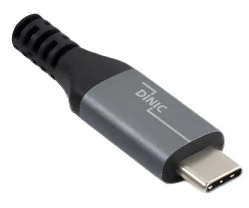 DINIC USB C 4.0 Kabel, gerade auf 90° Winkel, 0,5m PD 240W, 40Gbps, Alu Stecker, Nylon Kabel, KB Box