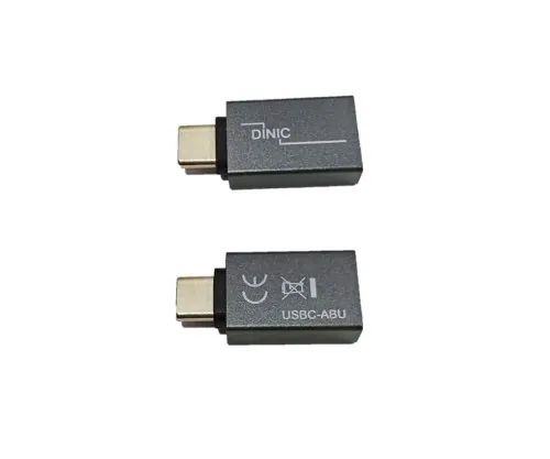 DINIC Adapter, USB C Stecker auf USB A Buchse Alu, space grau