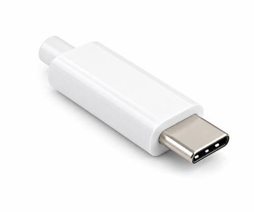 DINIC USB-C Adapter auf 3,5mm Audio (digital), weiß, PB mit Chipsatz, weiß, DINIC Polybag