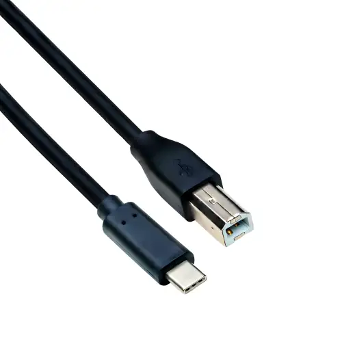 DINIC USB-C auf USB-B Druckerkabel, schwarz, (Printer/Scanner/MIDI) 0,50m