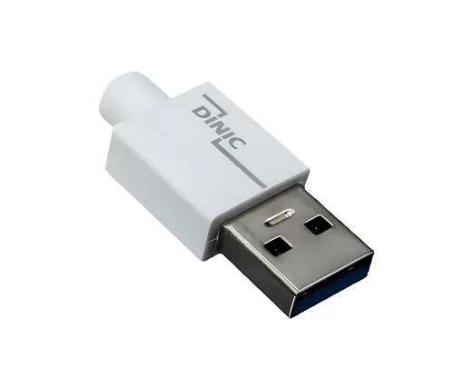 DINIC USB 3.1 Kabel Typ C - 3.0 A, 5Gbps, 3A charging, weiß, DINIC Polybag, 0,5m
