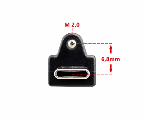 DINIC USB 3.1 Kabel Typ C+Verrieglung - USB 3.0 A , USB C-A-Kabel mit Verriegelung am Typ-C-Stecker, schwarz, 2m