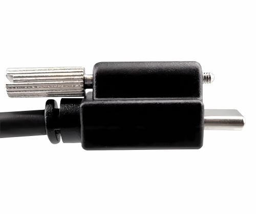 DINIC USB 3.1 Kabel Typ C+Verrieglung - USB 3.0 A , USB C-A-Kabel mit Verriegelung am Typ-C-Stecker, schwarz, 2m