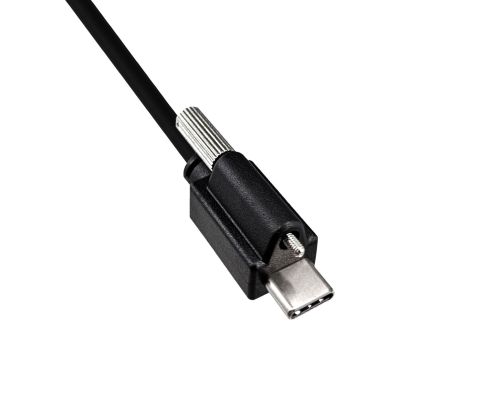 DINIC USB 3.1 Kabel Typ C+Verrieglung - USB 3.0 A , USB C-A-Kabel mit Verriegelung am Typ-C-Stecker, schwarz, 2m
