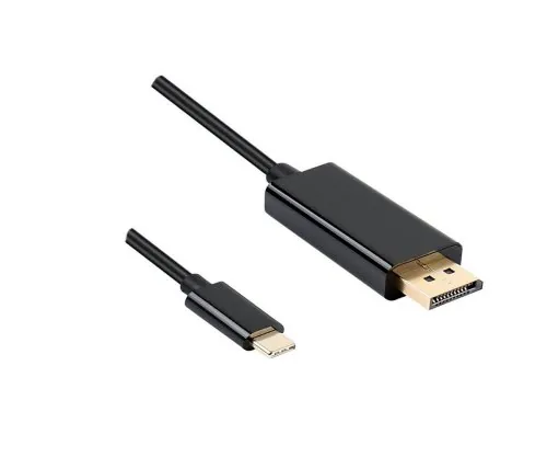 DINIC USB 3.2 Kabel Typ C St. auf DisplayPort St., 2m 4K bei 60Hz, schwarz