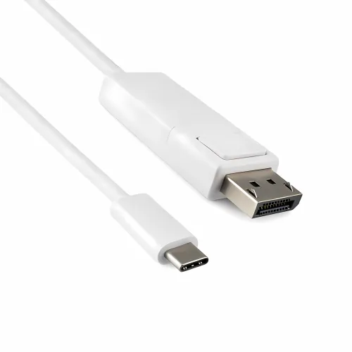 DINIC USB 3.2 Kabel Typ C St. auf DisplayPort St., 4K bei 60Hz, weiß, 2m