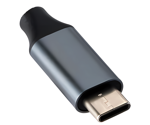 DINIC Adapter USB C / RJ45 Gbit LAN, Alu, 10/100/1000 Mbps Auto-Erkennung, space grau, Länge 0,20m