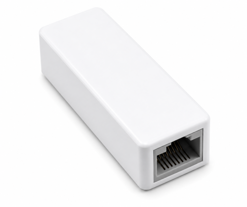 DINIC Adapter USB C Stecker / RJ45 Gbit LAN, weiß, PB 10/100/1000 Mbps mit Auto-Erkennung, 0,2m