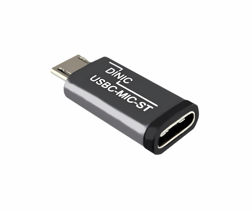 DINIC Adapter, Micro Stecker auf USB C Buchse Alu, space grau