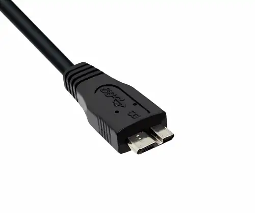 Kabel USB C auf USB 3.0 micro B, schwarz, DINIC Polybag, 1m