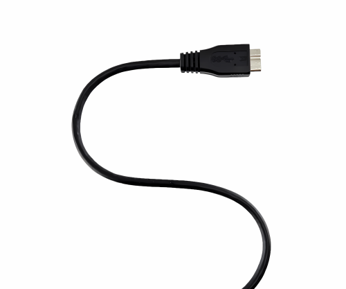 Kabel USB C auf USB 3.0 micro B, schwarz, DINIC Polybag, 2m
