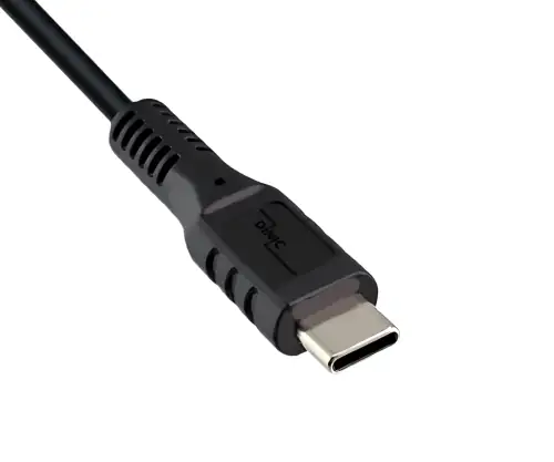 DINIC USB Typ C auf A Ladekabel, USB Typ C auf A Stecker, 5V, 3A, OD: 3,5mm, schwarz, Polybag, 0.5m