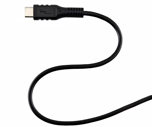 USB Typ C auf A Ladekabel, Polybag , schwarz, 2m USB Typ C auf A Stecker, 5V, 3A, OD: 3,5mm