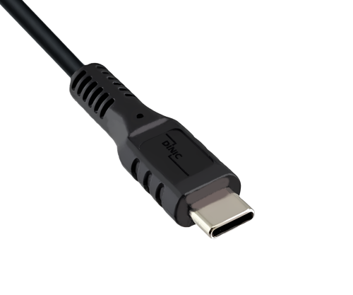 USB Typ C auf A Ladekabel, Polybag , schwarz, 3m USB Typ C auf A Stecker, 5V, 3A, OD: 4,5mm