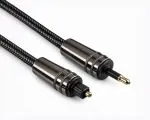 DINIC Premium Toslink Kabel St. auf mini Toslink St., 2m, Dubai Range, schwarz