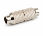 Antennenadapter Koaxverbinder, Metall, IEC (Koax) Doppelkupplung, schraubbar