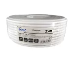 DINIC Premium Koaxial TV / SAT Verlegekabel, 120dB, 4k, Rolle 25m