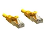 DINIC Cat.7 Premium Patchkabel 10 GB LAN / DSL Netzwerk, LSZH, PiMF/S-FTP Kabel, gelb