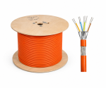 DINIC Cat.7 Netzwerk-Installationskabel, PiMF, LAN Kabel, orange, 500m