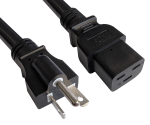 DINIC Netzkabel Amerika NEMA 6-20P auf C19, USA STOW AWG 12, 20A, schwarz, 1.80m