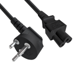 DINIC Stromkabel, Netzkabel für Dänemark Typ K auf C5, DK, schwarz, 1,8m