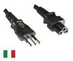 DINIC Stromkabel, Netzkabel für Italien auf C5 Stecker, 1,80m