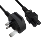 DINIC Netzkabel England UK Typ G auf C5, 3A, 0,75mm², ASTA, 1,80m