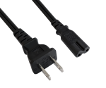 DINIC Netzkabel für Amerika USA Typ A auf C7, 2-pol, 1.80m