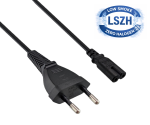 DINIC Netzkabel halogenfrei LSZH Eurostecker Typ C auf C7, 0,75mm², 1,8m