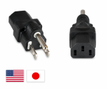 DINIC Stromadapter Amerika USA u. Japan auf C13 Kaltgerätestecker