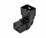 DINIC Netzadapter C19 auf C20 gewinkelt, YL-3318L-2 IEC 60320-C19/20 seitwärts gewinkelt, unten/oben