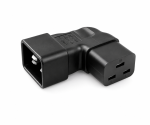 DINIC Netzadapter C19 auf C20 gewinkelt, YL-3318L-1 IEC 60320-C19/20 seitwärts gewinkelt, rechts/links