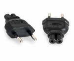 DINIC Netzadapter Eurostecker auf C7, Euro-8 Adapter, schwarz