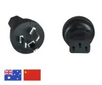 DINIC Stromadapter für Australien u. China auf C13 Kaltgerätestecker
