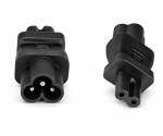 DINIC Netzadapter C6 / C7 Euro-8 Stecker, Adapter 3-pin auf 2-pin