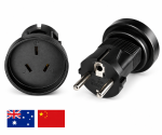 DINIC Stromadapter Australien u. China Buchse auf Schuko CEE 7/7 Stecker z.B. Deutschland