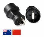 DINIC Stromadapter Australien AUS u. China auf Schuko CEE 7/3 Buchse