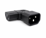 DINIC Netzadapter C13 auf C14 gewinkelt, YL-3212L-1 IEC 60320-C13/14 seitwärts gewinkelt, links/rechts