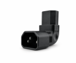 DINIC Netzadapter C13 auf C14 gewinkelt, YL-3212L-3 IEC 60320-C13/14 horizontal gewinkelt, oben/unten