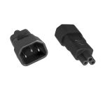 DINIC Netzadapter C14 Kaltgeräte-Buchse auf C5 Stecker
