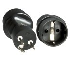 DINIC Reisestecker für Dänemark, 3-Pin Netzadapter, DK Adapter