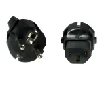 Netzadapter Schutzkontaktstecker auf C13 Kaltgeräte-Stecker, Schuko-Adapter
