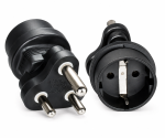 DINIC Stromadapter Südafrika u. Indien auf Schuko CEE 7/3 Buchse, 3pin Stecker