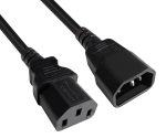 DINIC Kaltgerätekabel C13 auf C14, VDE/UL/CCC/KTL/SAA/PSE, 1mm² schwarz, 5m