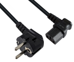 DINIC Netzkabel auf C13 90 Grad nach rechts abgewinkelt