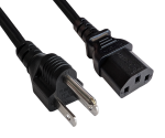 DINIC Netzkabel HYBRID für Japan u. USA B auf C13, schwarz, 1,8m