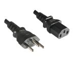 DINIC Stromkabel Netzkabel für die Schweiz auf C13 Kaltgeräte, SEV, 1m