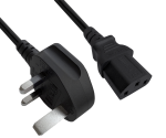 DINIC Netzkabel England UK Typ G 10A auf C13, ASTA/SASO/HK/SM, 1m