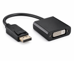 DINIC Adapter 1.2 DisplayPort auf DVI-D, DP-Stecker - DVI-Buchse 1080p max.(1920x1200 60Hz), schwarz, 15cm